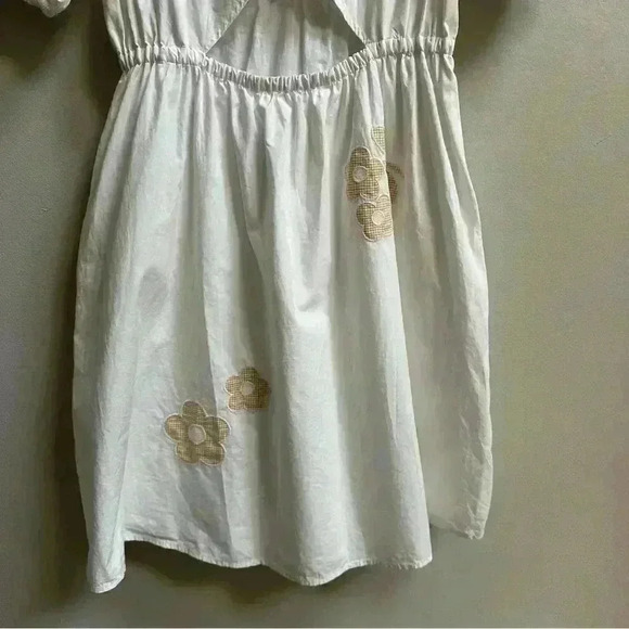SOLD Madewell Annamarie Embroidered Mini Dress | White & Beige | Women’s Size 0 - Picture 14 of 16